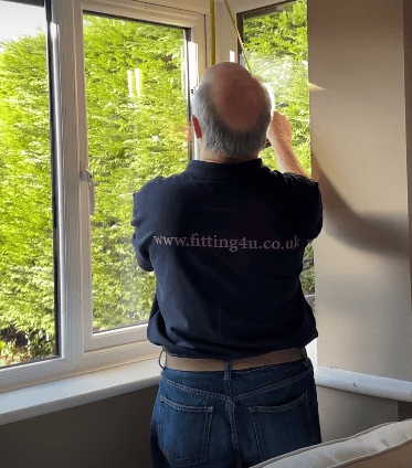 Measuring for Shutters blinds curtains tracks poles. Bay windows